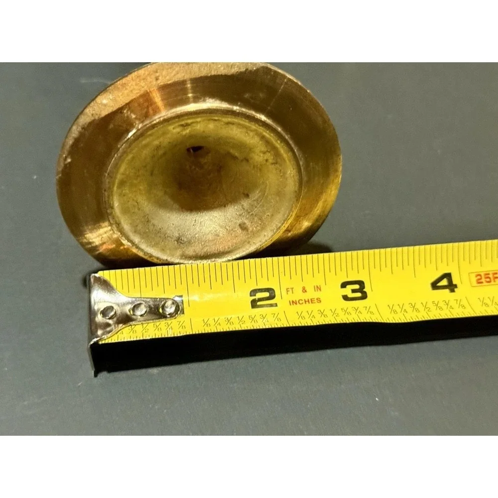 set of Vintage Brass Candlestick Holders 4